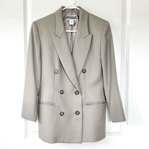 Vintage 1990’s Pendleton Taupe Double-Breasted Wool Blazer